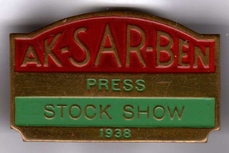 1938 Livestock Show Press Pin Image