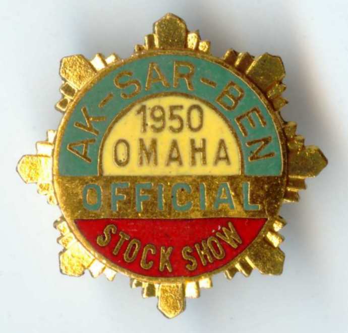 1950 Livestock Show Official Pin Image
