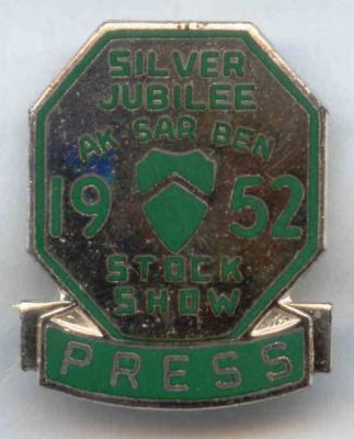1952 Livestock Show Press Pin Image