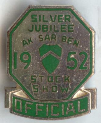 1952 Livestock Show Official Pin Image