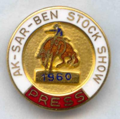 1960 Livestock Show Press Pin Image