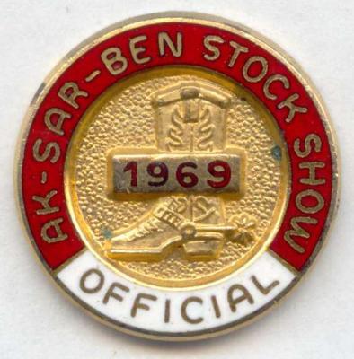 1969 Livestock Show Official Pin Image