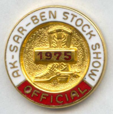 1975 Livestock Show Official Pin Image